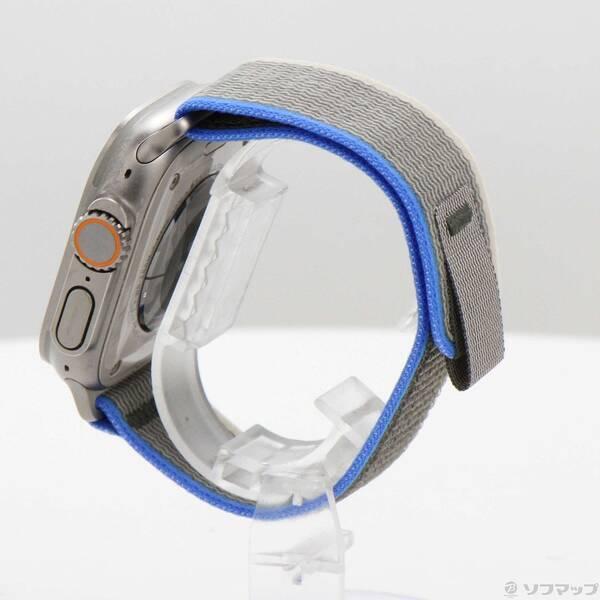 〔中古〕Apple(アップル) Apple Watch Ultra GPS + Cellular 49mm チタニウムケース ブルー／グレイトレイルループ〔377-ud〕 |  | 01