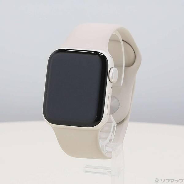 〔中古〕Apple(アップル) Apple Watch SE 第2世代 GPS 40mm スターライトアルミニウムケース スターライトスポーツバンド〔297-ud〕 | 