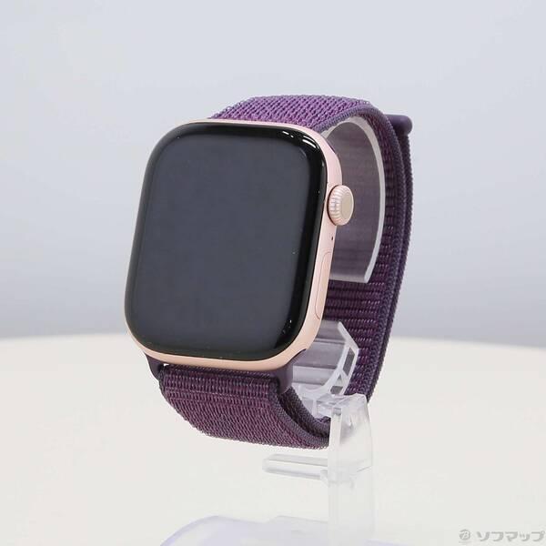 〔中古〕Apple(アップル) Apple Watch Series 10 GPS 46mm ローズゴールドアルミニウムケース プラムスポーツループ〔262-ud〕 | 