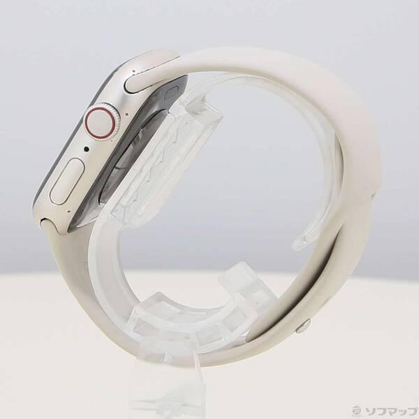〔中古〕Apple(アップル) Apple Watch Series 8 GPS + Cellular 41mm スターライトアルミニウムケース スターライトスポーツバンド〔377-ud〕 |  | 01