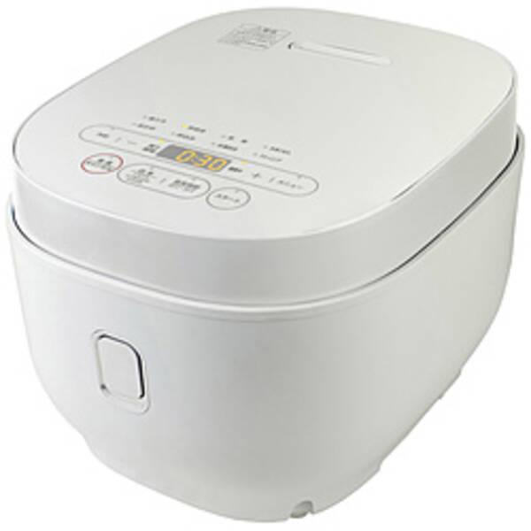 〔中古〕ORIGINAL BASIC 〔展示品〕 温度調節機能付き マイコンジャー炊飯器 5.5合 温調炊飯器 5℃刻み ホワイト BKS-55(W) ［5.5合 ／マイコン］〔305-ud〕 | 