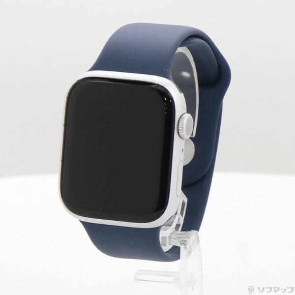 〔中古〕Apple(アップル) Apple Watch Series 9 GPS 45mm シルバーアルミニウムケース ストームブルースポーツバンド〔305-ud〕 | 