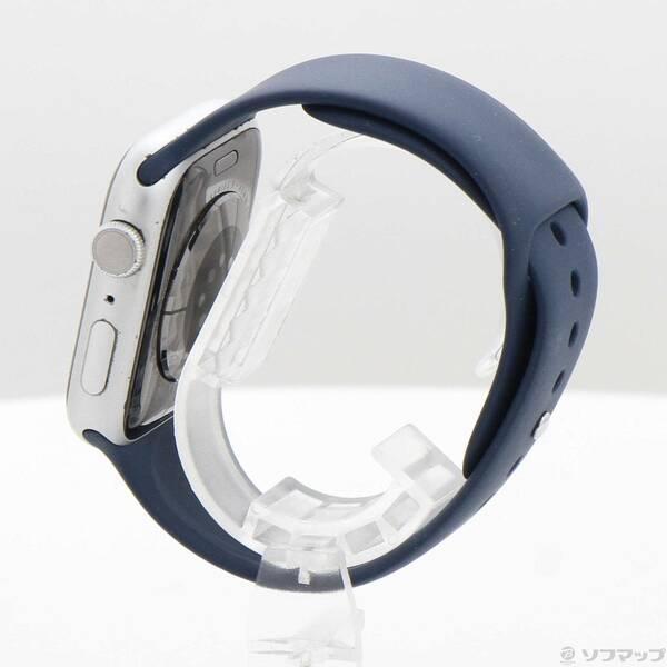 〔中古〕Apple(アップル) Apple Watch Series 9 GPS 45mm シルバーアルミニウムケース ストームブルースポーツバンド〔305-ud〕 |  | 01
