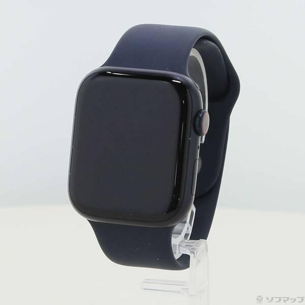 〔中古〕Apple(アップル) Apple Watch Series 8 GPS + Cellular 45mm ミッドナイトアルミニウムケース ミッドナイトスポーツバンド〔344-ud〕 | 