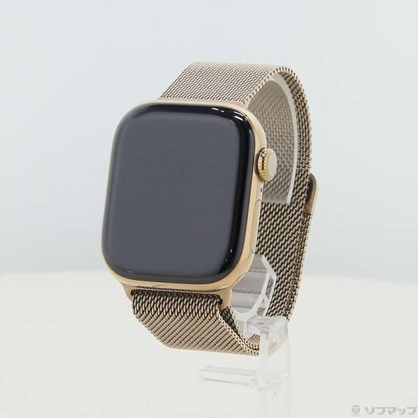 〔中古〕Apple(アップル) Apple Watch Series 10 GPS + Cellular 42mm ゴールドチタニウムケース ゴールドミラネーゼループ〔297-ud〕 | 