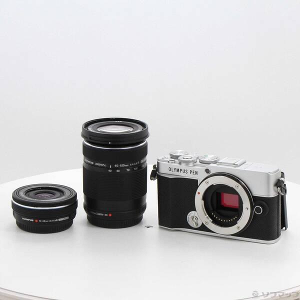 〔中古〕OLYMPUS(オリンパス) OLYMPUS PEN E-P7 EZダブルズームキット シルバー〔258-ud〕 | 