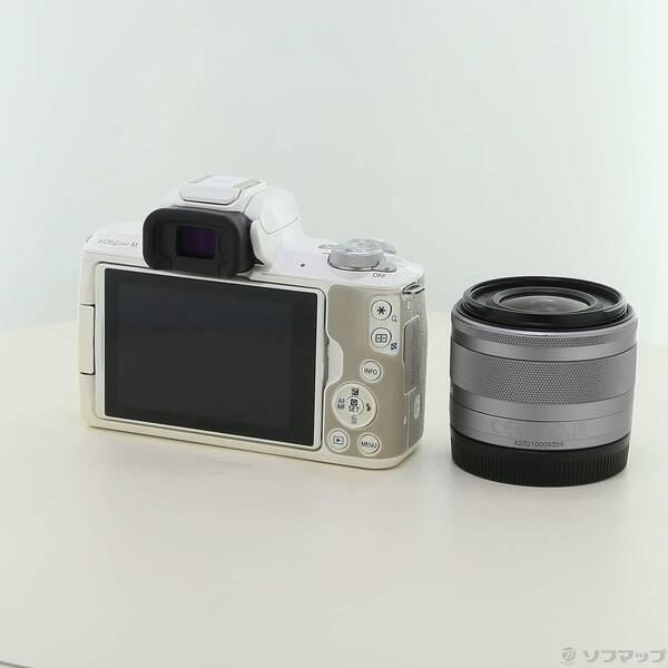 中古〕Canon(キヤノン) EOS Kiss M ホワイト EFM1545 IS STM レンズ