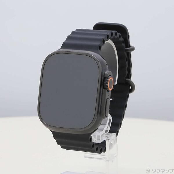 〔中古〕Apple(アップル) Apple Watch Ultra 2 GPS + Cellular 49mm ブラックチタニウムケース ブラックオーシャンバンド〔262-ud〕 | 