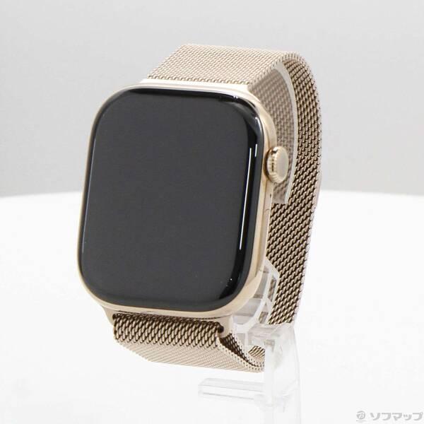 〔中古〕Apple(アップル) Apple Watch Series 10 GPS + Cellular 46mm ゴールドチタニウムケース ゴールドミラネーゼループ〔297-ud〕 | 