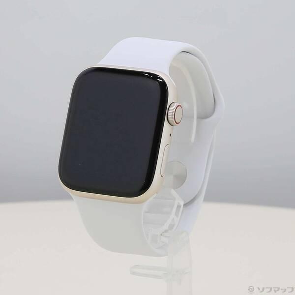 〔中古〕Apple(アップル) Apple Watch SE 第2世代 GPS + Cellular 44mm スターライトアルミニウムケース スターライトスポーツバンド〔269-ud〕 | 