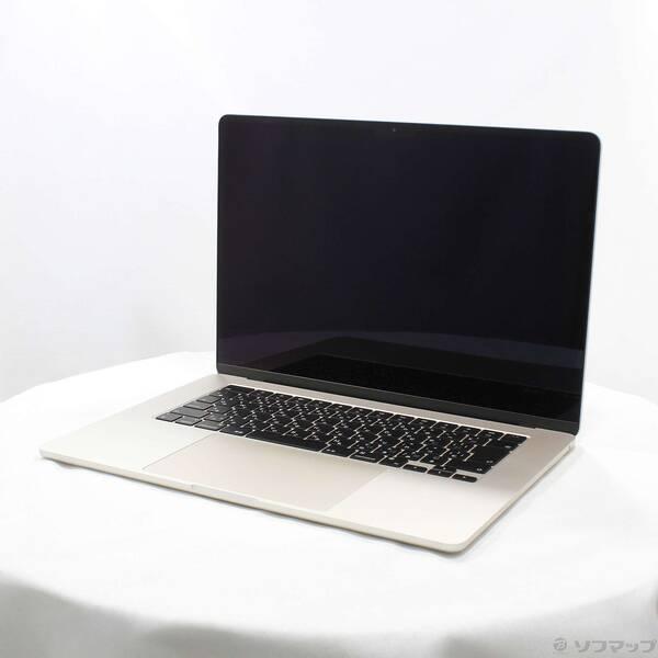 〔中古〕Apple(アップル) MacBook Air 15.3-inch Mid-2023 MQKU3J／A Apple M2 8コアCPU_10コアGPU 8GB SSD256GB スターライト 〔26.3 Tahoe〕〔251-ud〕 | 