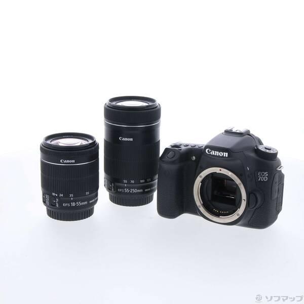 〔中古〕Canon(キヤノン) EOS 70D(W) ダブルズームキット (2020万画素／SDXC)〔198-ud〕 | 