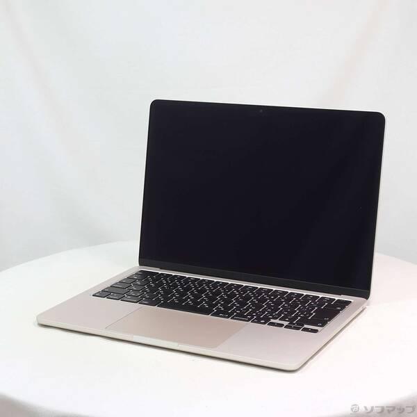 〔中古〕Apple(アップル) MacBook Air 13.6-inch Early-2025 MC6A4J／A Apple M4 10コアCPU_10コアGPU 24GB SSD512GB スターライト 〔26.3 Tahoe〕〔377-ud〕 | 
