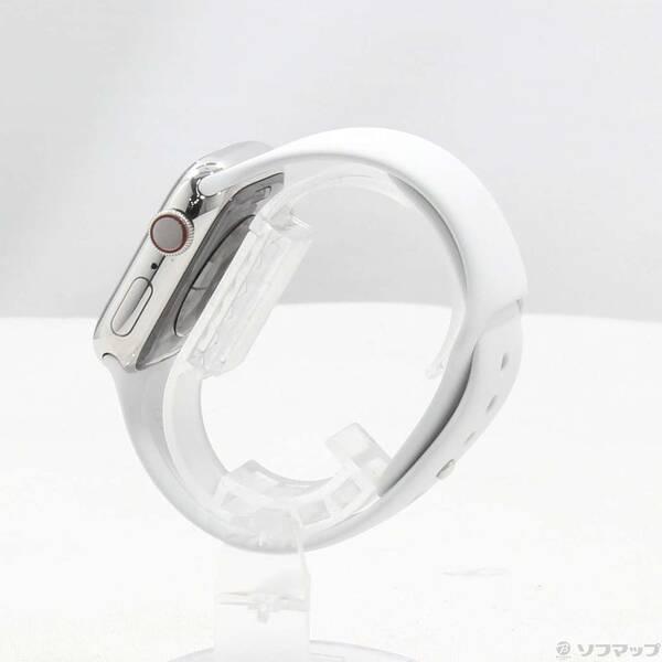 〔中古〕Apple(アップル) Apple Watch Series 8 GPS + Cellular 41mm シルバーステンレススチールケース ホワイトスポーツバンド〔305-ud〕 |  | 01