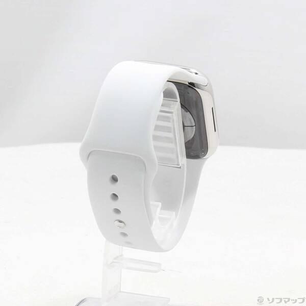 〔中古〕Apple(アップル) Apple Watch Series 8 GPS + Cellular 41mm シルバーステンレススチールケース ホワイトスポーツバンド〔305-ud〕 |  | 02