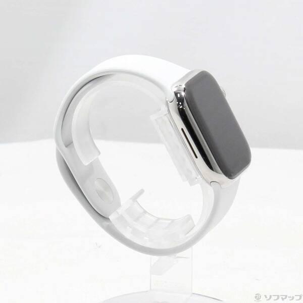 〔中古〕Apple(アップル) Apple Watch Series 8 GPS + Cellular 41mm シルバーステンレススチールケース ホワイトスポーツバンド〔305-ud〕 |  | 03