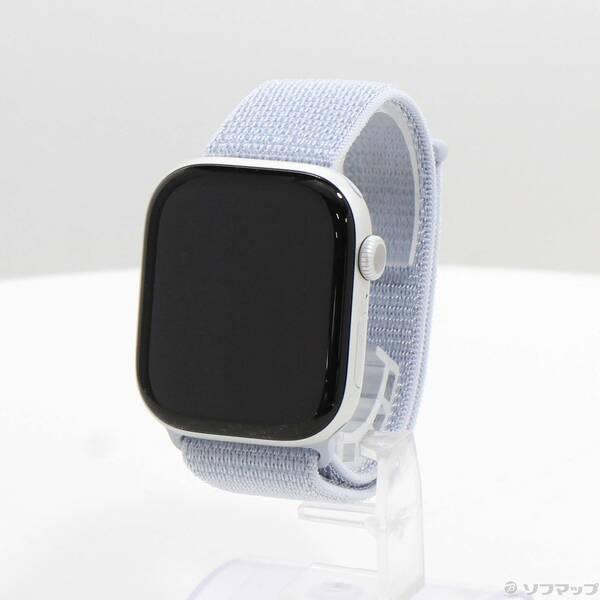 〔中古〕Apple(アップル) Apple Watch Series 10 GPS 46mm シルバーアルミニウムケース ブルークラウドスポーツループ〔297-ud〕 | 