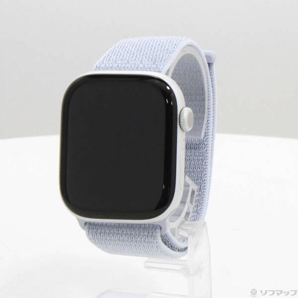 〔中古〕Apple(アップル) Apple Watch Series 10 GPS 46mm シルバーアルミニウムケース ブルークラウドスポーツループ〔352-ud〕 | 