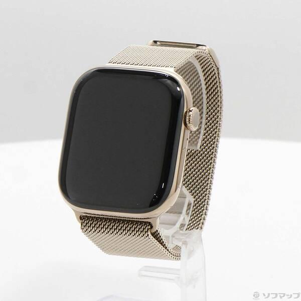 〔中古〕Apple(アップル) 〔展示品〕 Apple Watch Series 11 GPS + Cellular 46mm ゴールドチタニウムケース ゴールドミラネーゼループ〔251-ud〕 | 