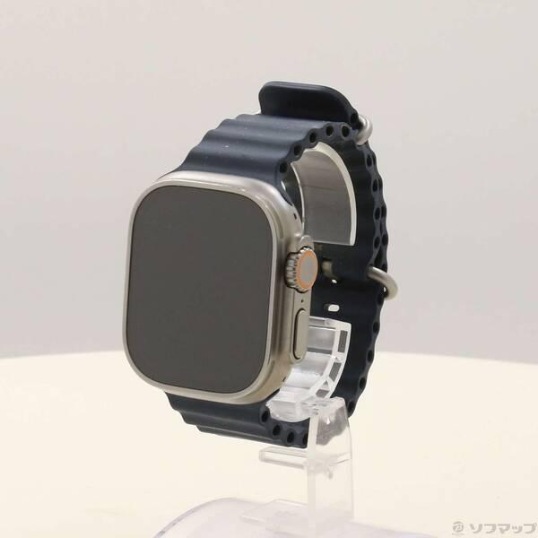 〔中古〕Apple(アップル) Apple Watch Ultra GPS + Cellular 49mm チタニウムケース ミッドナイトオーシャンバンド〔198-ud〕 | 