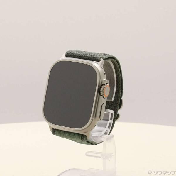 〔中古〕Apple(アップル) Apple Watch Ultra GPS + Cellular 49mm チタニウムケース グリーンアルパインループ〔349-ud〕 | 