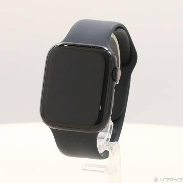 〔中古〕Apple(アップル) Apple Watch Series 9 GPS + Cellular 45mm ミッドナイトアルミニウムケース ミッドナイトスポーツバンド〔258-ud〕 | 