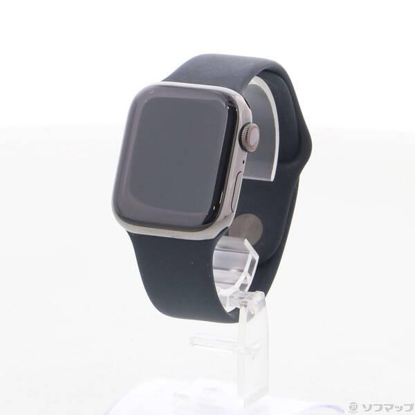 〔中古〕Apple(アップル) Apple Watch Series 8 GPS + Cellular 41mm グラファイトステンレススチールケース ミッドナイトスポーツバンド〔344-ud〕 | 