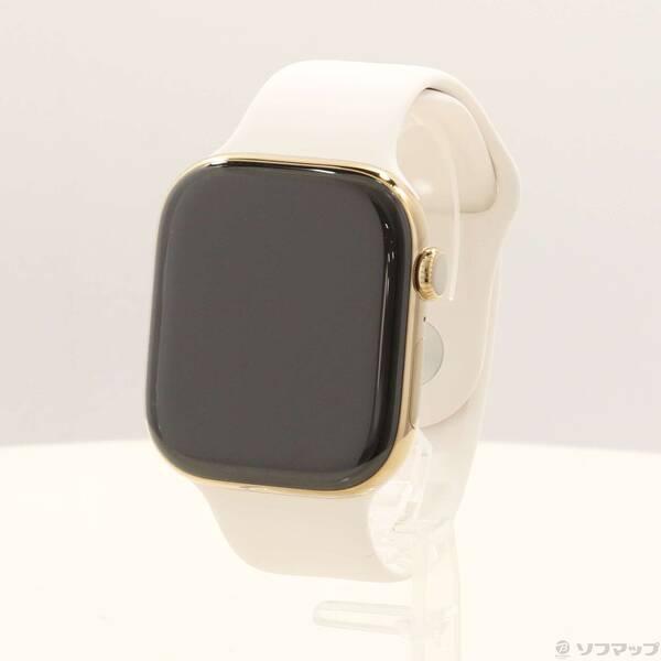 〔中古〕Apple(アップル) Apple Watch Series 11 GPS + Cellular 46mm ゴールドチタニウムケース ライトブラッシュスポーツバンド〔262-ud〕 | 