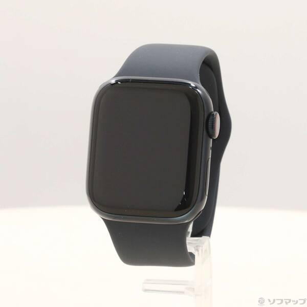 〔中古〕Apple(アップル) Apple Watch Series 9 GPS + Cellular 41mm ミッドナイトアルミニウムケース ミッドナイトスポーツバンド〔344-ud〕 | 