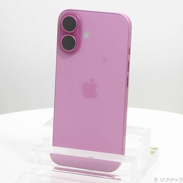 〔中古〕Apple(アップル) iPhone16 256GB ピンク MYDY3J／A SIMフリー〔377-ud〕 | 