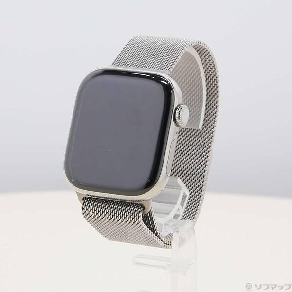 〔中古〕Apple(アップル) Apple Watch Series 11 GPS + Cellular 42mm ナチュラルチタニウムケース ナチュラルミラネーゼループ〔305-ud〕 | 