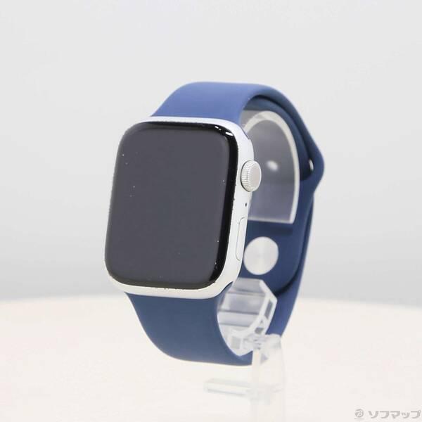 〔中古〕Apple(アップル) Apple Watch Series 9 GPS 45mm シルバーアルミニウムケース ストームブルースポーツバンド〔258-ud〕 | 