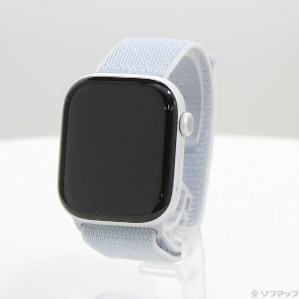 〔中古〕Apple(アップル) Apple Watch Series 10 GPS 46mm シルバーアルミニウムケース ブルークラウドスポーツループ〔371-ud〕 | 