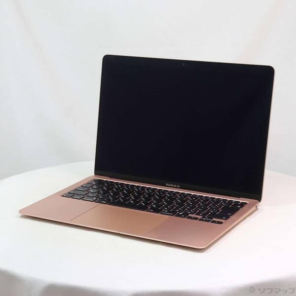 〔中古〕Apple(アップル) MacBook Air 13.3-inch Late-2020 MGND3J／A Apple M1 8コアCPU_7コアGPU 8GB SSD256GB ゴールド 〔26.3 Tahoe〕〔276-ud〕 | 