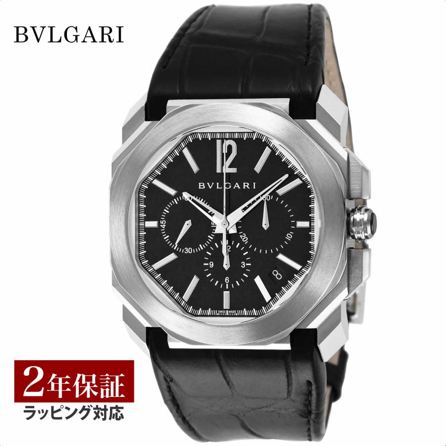 オクト ブルガリ BVLGARI メンズ 時計 Octo 自動巻 ブラック