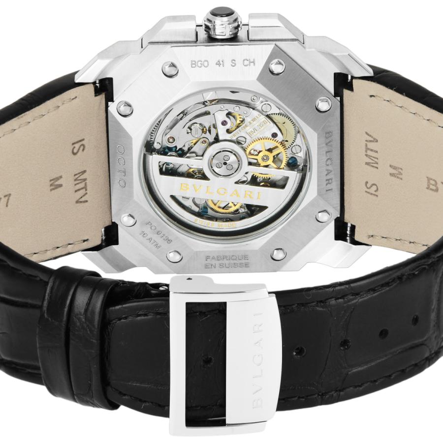 オクト ブルガリ BVLGARI メンズ 時計 Octo 自動巻 ブラック