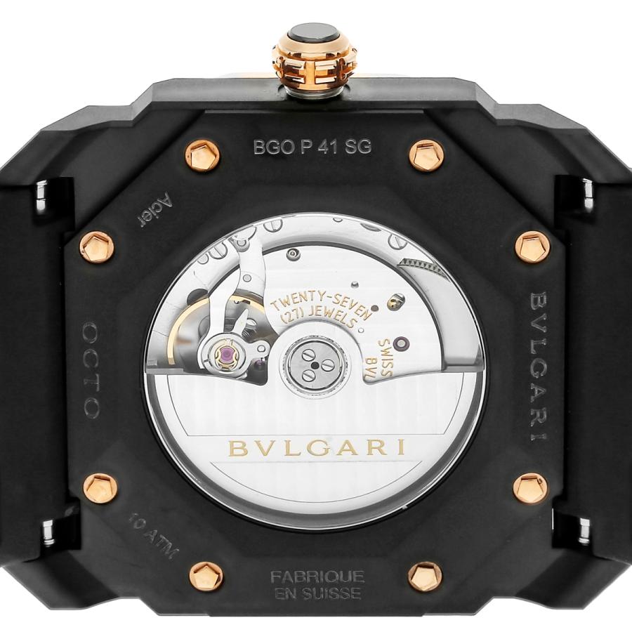 【18・19日は最大25倍】【ブルガリ食事券付】ブルガリ BVLGARI  メンズ 時計 Octo オクト 自動巻 ブラック BGO41PBBSGVD 時計 腕時計 高級腕時計 ブランド｜u-stream-watch｜08