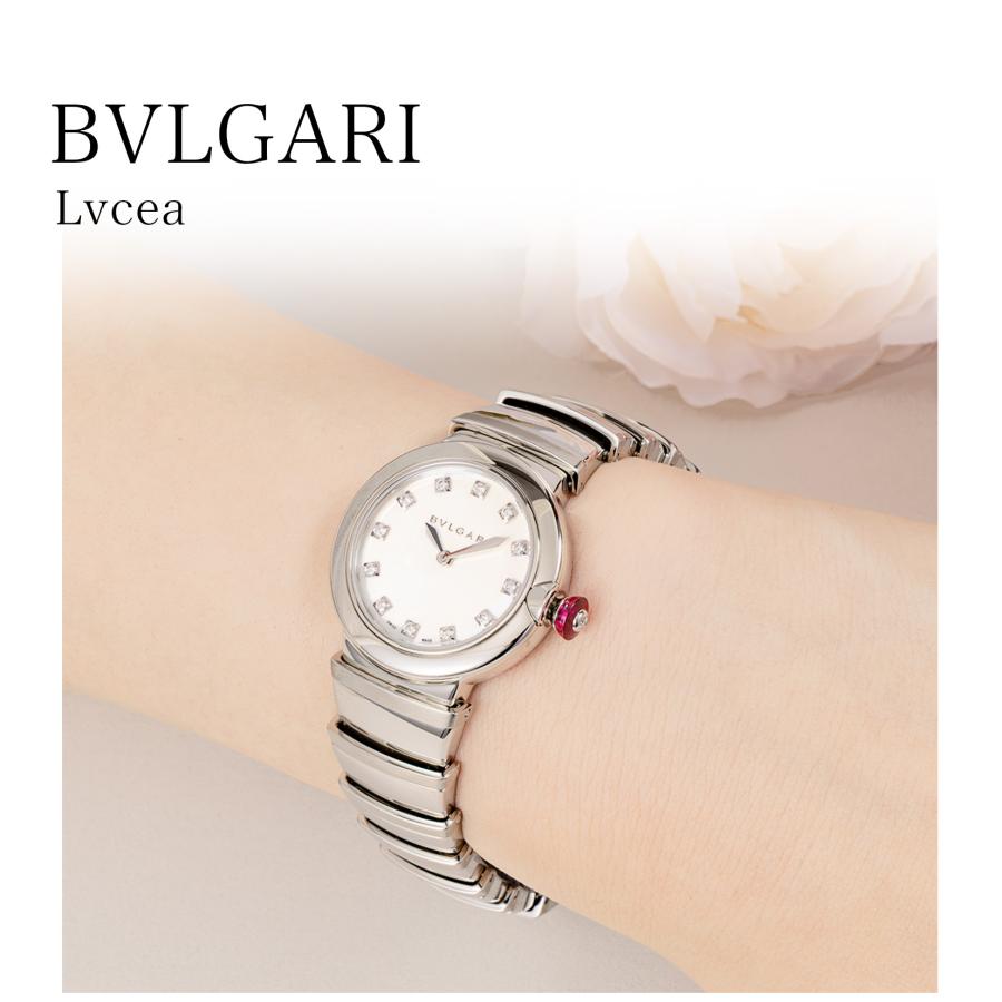ルチェア ブルガリ BVLGARI レディース 時計 Lveca クォーツ ホワイト