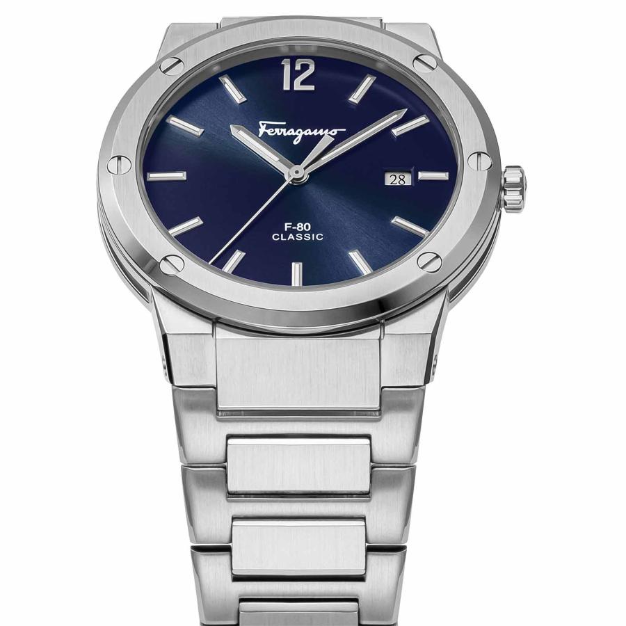 フェラガモ Ferragamo メンズ 時計 F-80 CLASSIC クォーツ ブルー SFDT01320 爆買の画像