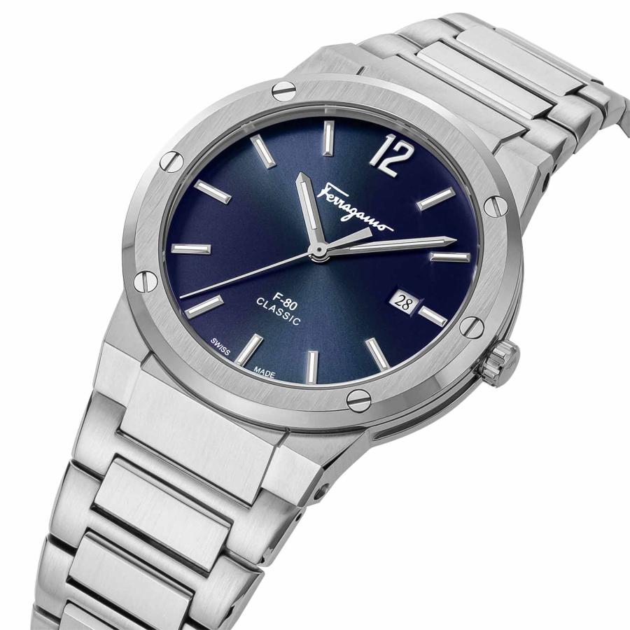 フェラガモ Ferragamo メンズ 時計 F-80 CLASSIC クォーツ ブルー SFDT01320 爆買の画像