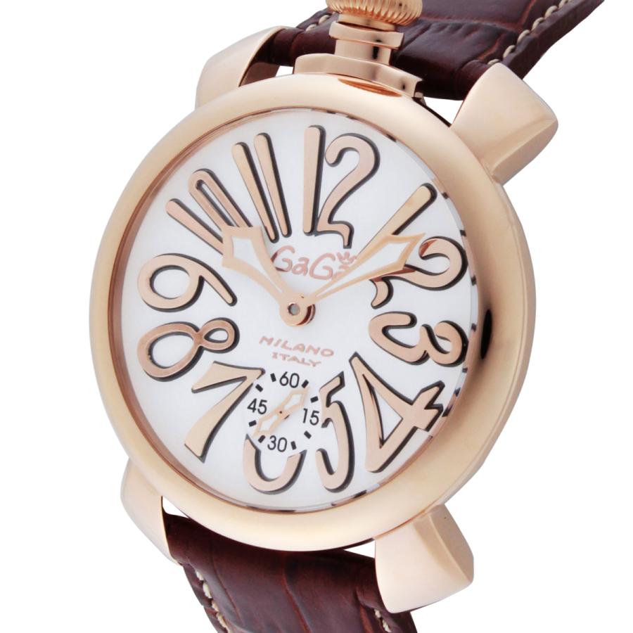 【OUTLET】 ガガミラノ GaGaMILANO メンズ 時計 MANUALE 48mm 手巻 ホワイト 5011.08S-BRW 時計 腕時計 高級腕時計 ブランド 【展示品】｜u-stream-watch｜02