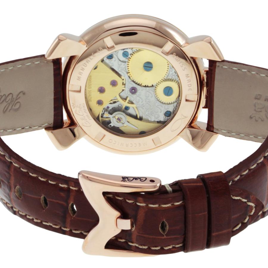 【OUTLET】 ガガミラノ GaGaMILANO メンズ 時計 MANUALE 48mm 手巻 ホワイト 5011.08S-BRW 時計 腕時計 高級腕時計 ブランド 【展示品】｜u-stream-watch｜03