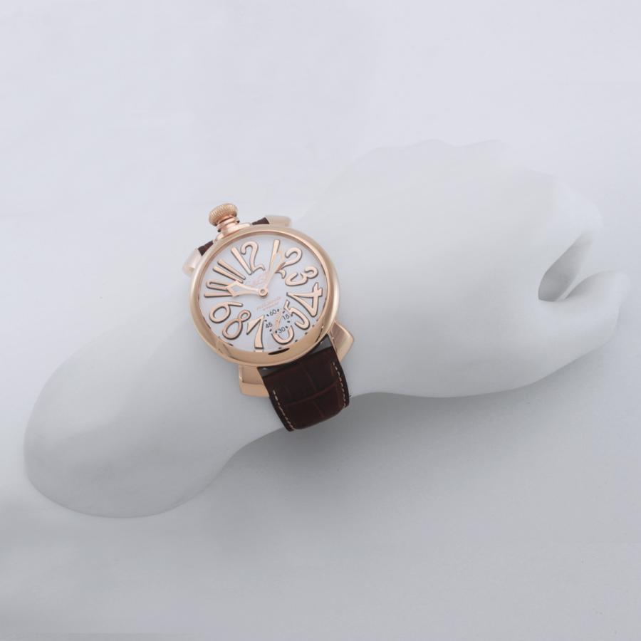 【OUTLET】 ガガミラノ GaGaMILANO メンズ 時計 MANUALE 48mm 手巻 ホワイト 5011.08S-BRW 時計 腕時計 高級腕時計 ブランド 【展示品】｜u-stream-watch｜04