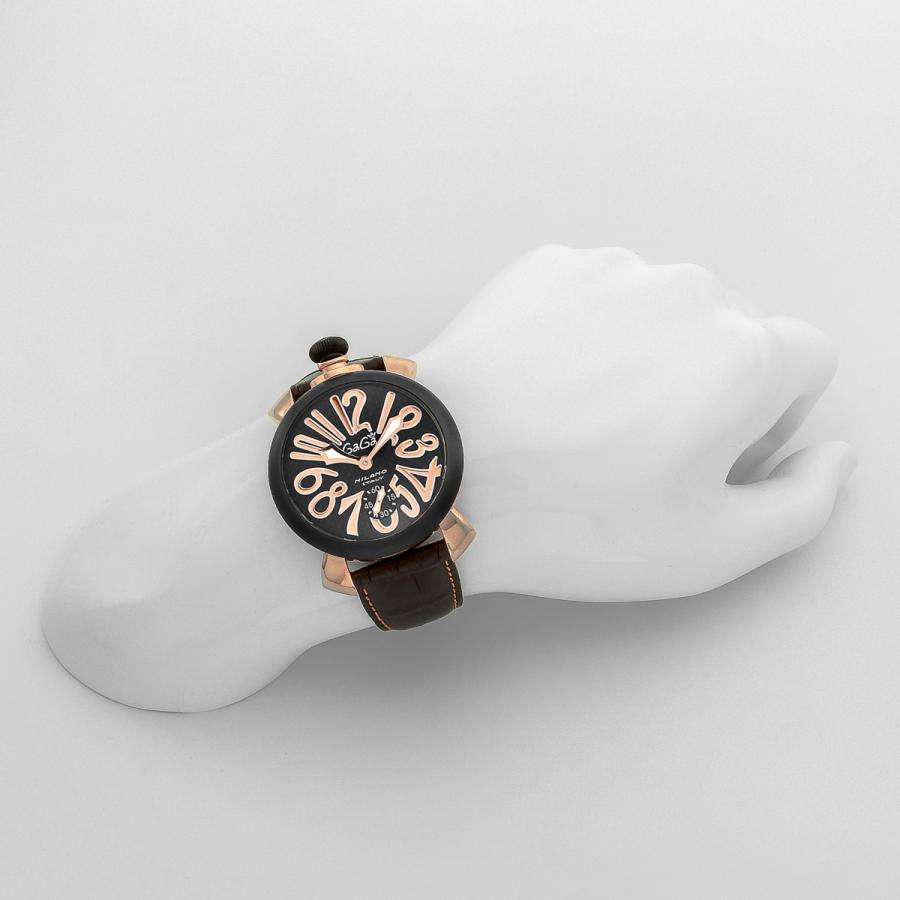 【28日は最大16倍】【OUTLET】 ガガミラノ GaGaMILANO メンズ 時計 MANUALE 48mm 手巻 ブラック 5014.01S-BRW 時計 腕時計 高級腕時計 ブランド 【展示品】｜u-stream-watch｜04