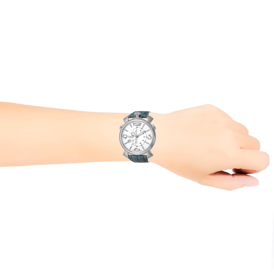 【OUTLET】 ガガミラノ GaGaMILANO メンズ 時計 THIN CHRONO 46mm クォーツ ホワイト 5097.02BJ-N 時計 腕時計  ブランド 【展示品】｜u-stream-watch｜02
