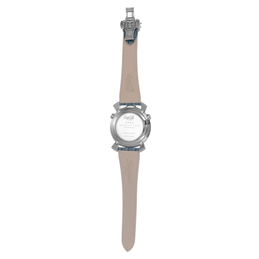 【OUTLET】 ガガミラノ GaGaMILANO メンズ 時計 THIN CHRONO 46mm クォーツ ホワイト 5097.02BJ-N 時計 腕時計  ブランド 【展示品】｜u-stream-watch｜05
