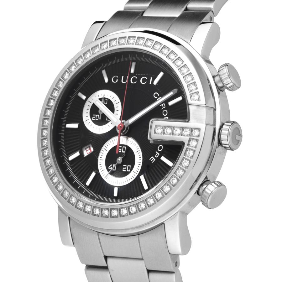 GUCCI（グッチ） メンズ 時計 G CHRONO Gラウンド クォーツ ブラック