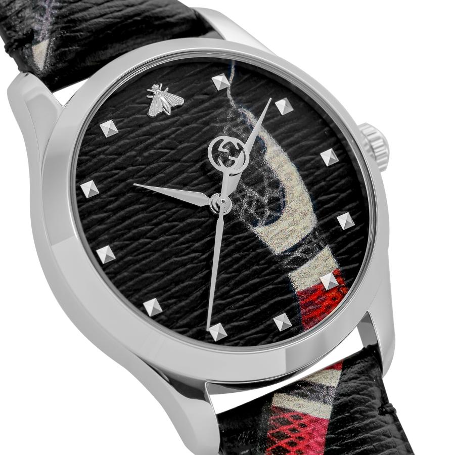 グッチ GUCCI メンズ レディース 時計 G-TIMELESS Gタイムレス クォーツ ユニセックス ブラック YA1264007A 爆買の画像