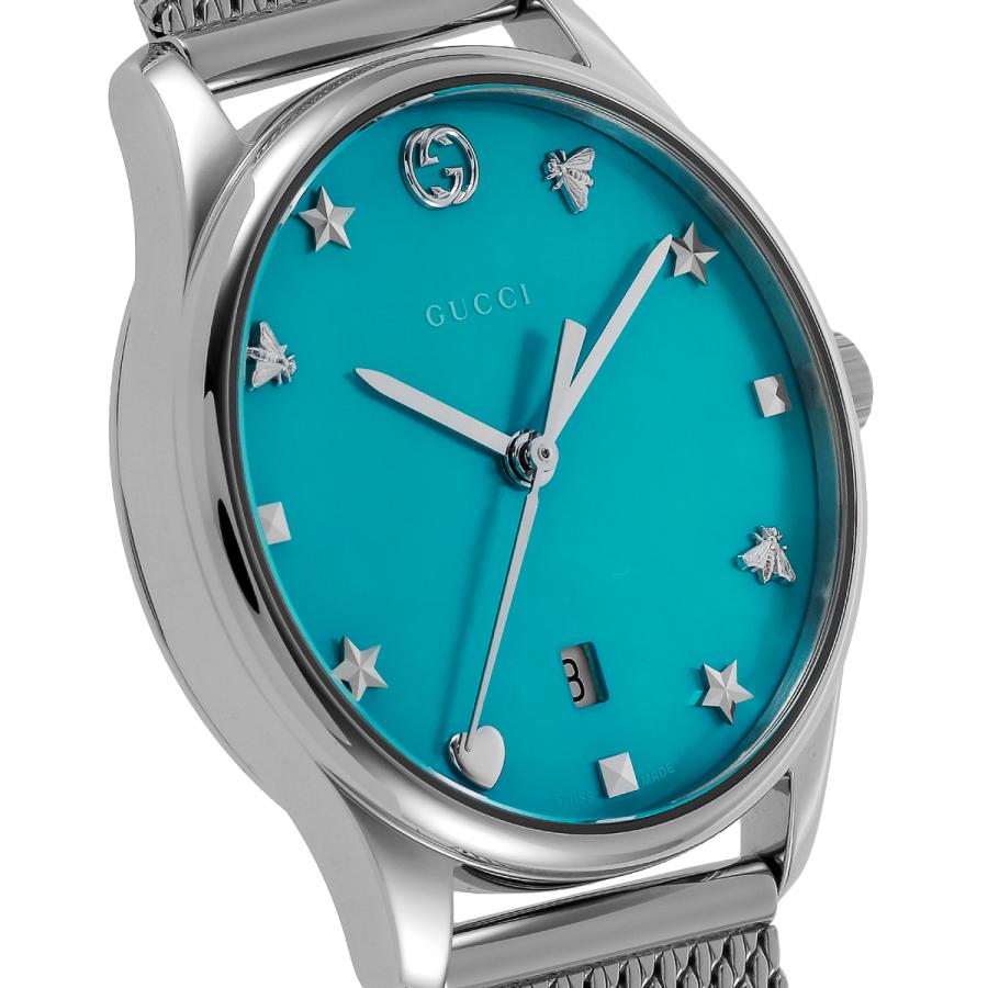 グッチ GUCCI レディース 時計 G-TIMELESS Gタイムレス クォーツ ターコイズブルー YA126582 時計 腕時計 ブランド 【ローン金利無料】 爆買の画像