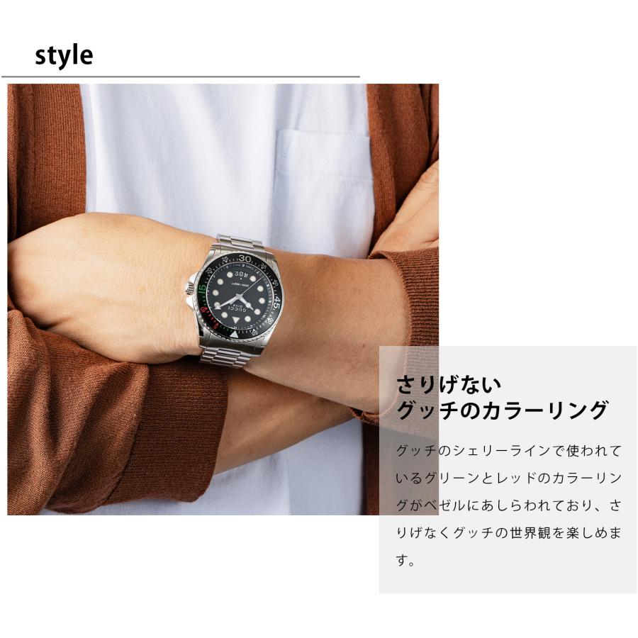 【当店限定】 グッチ GUCCI メンズ 時計 DIVE ダイブ クォーツ ブラック YA136208A 時計 爆買の画像